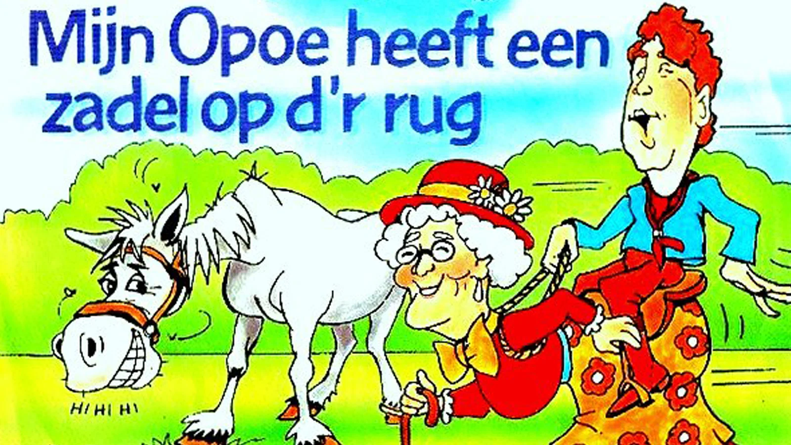 Mijn Opoe Heeft Een Zadel Op D'r Rug background