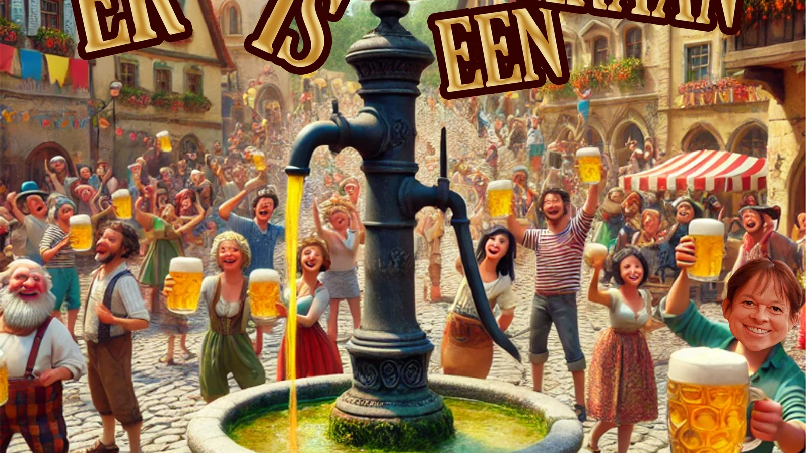 Er is een kraan background