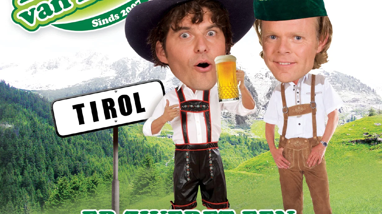 Er zwerft een cowboy door Tirol background