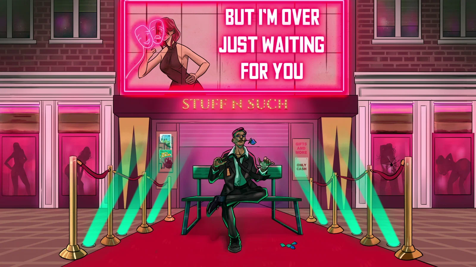 Waiting For You - Lyric Video background