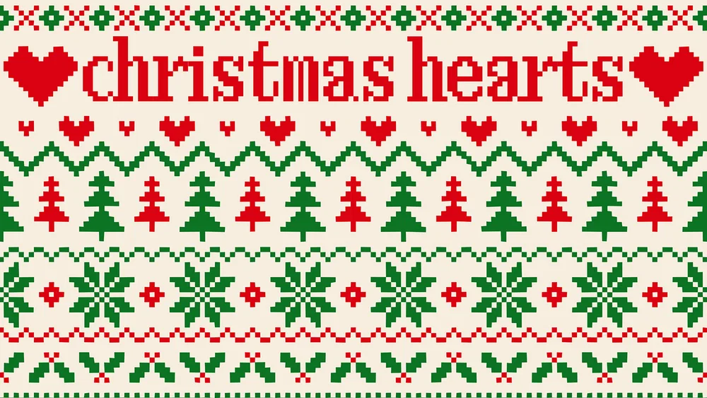 Christmas Hearts background
