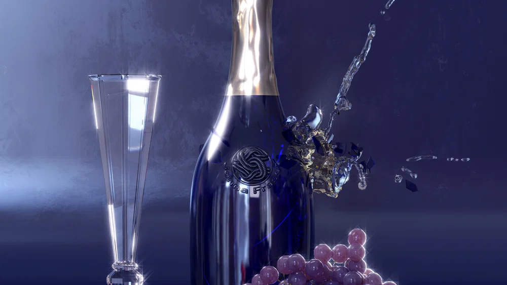 Champagne Rain background