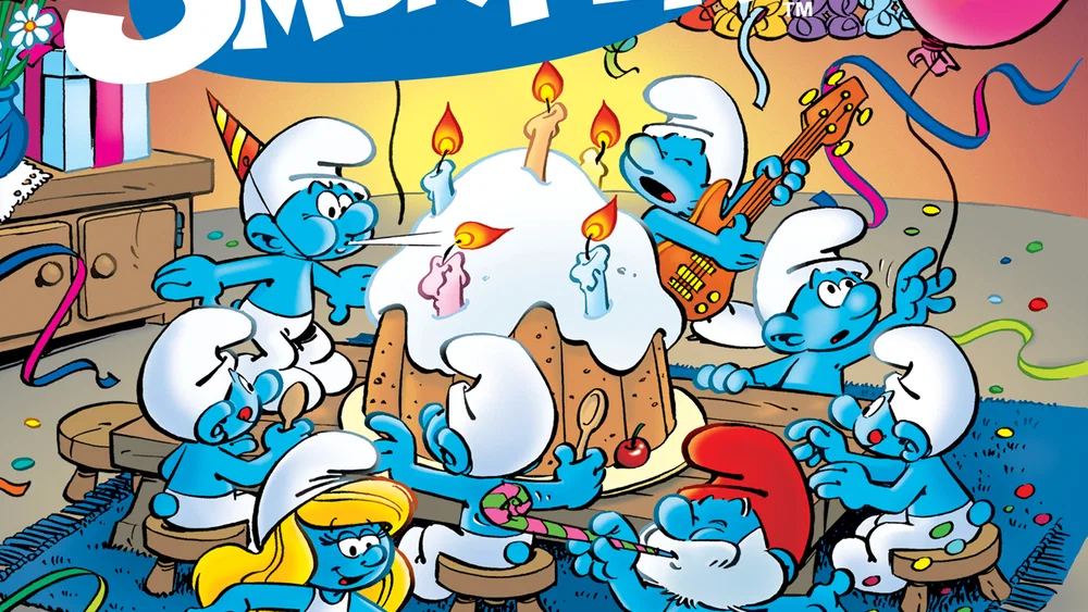 De Smurfen Vieren Feest! background