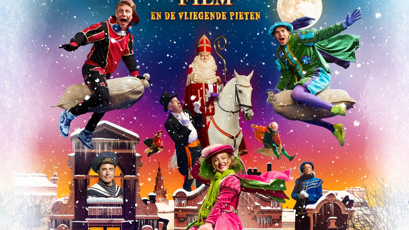 De Grote Sinterklaasfilm en de vliegende Pieten background